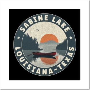 Sabine Lake Louisiana-Texas Sunset Posters and Art